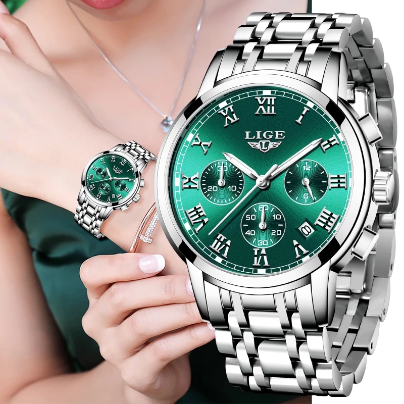 Jewelry Watches Women - LIGE 2024 New Fashion Women Watches