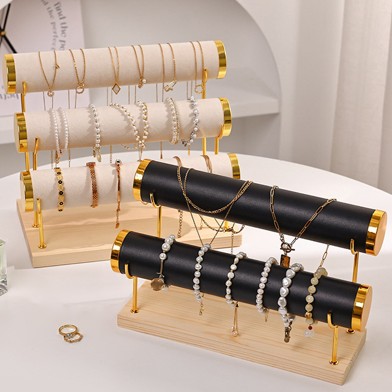 Jewelry Watches Women - {MAX-66} 1/2/3-Layer Jewelry Display Stand Wooden