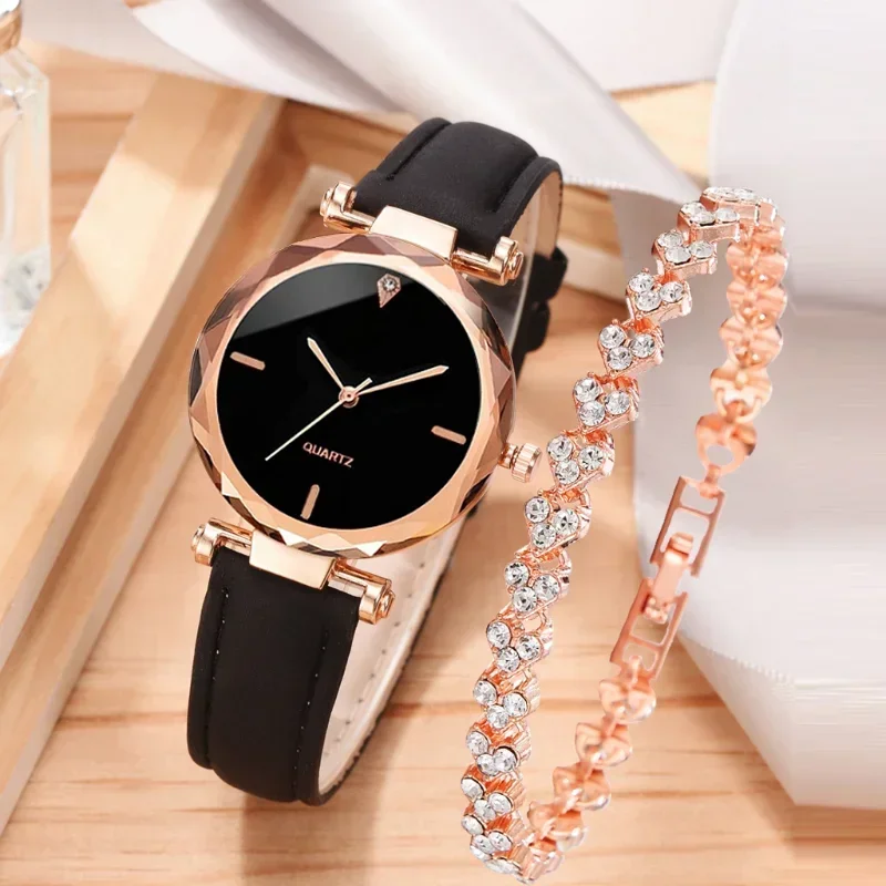 Jewelry Watches Women - 2PCS Set Luxury Watch Women Bracelet