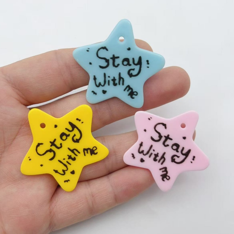 Necklace Pendant - 10pcs Pentagram Resin Small Accessories Handmade