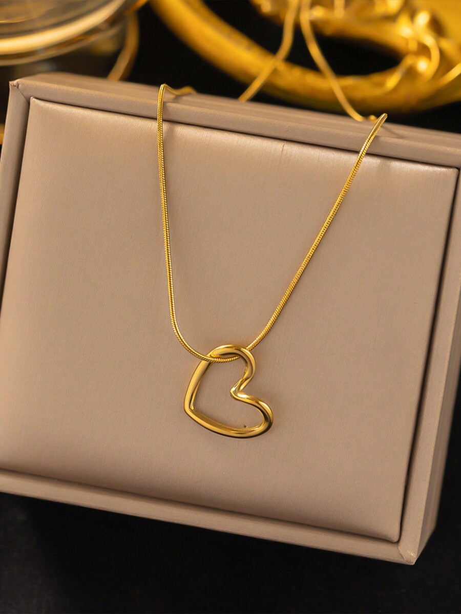 Necklace Pendant - Hollow Heart Pendant Necklace For Women,