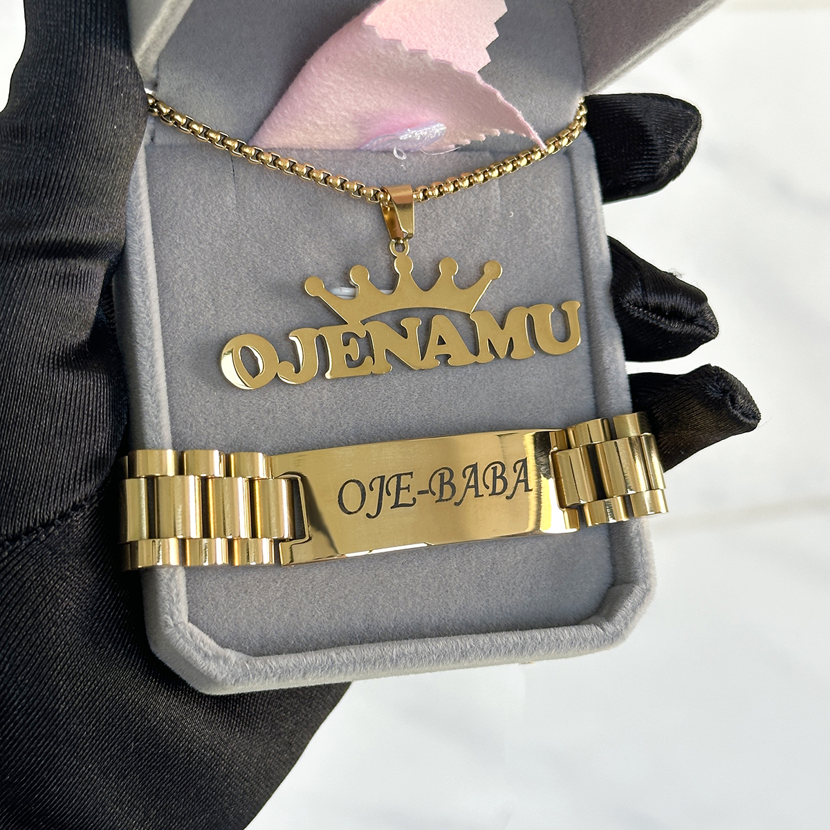 Jewelry Watches Women - New Customized Name Necklace Bracelet Set