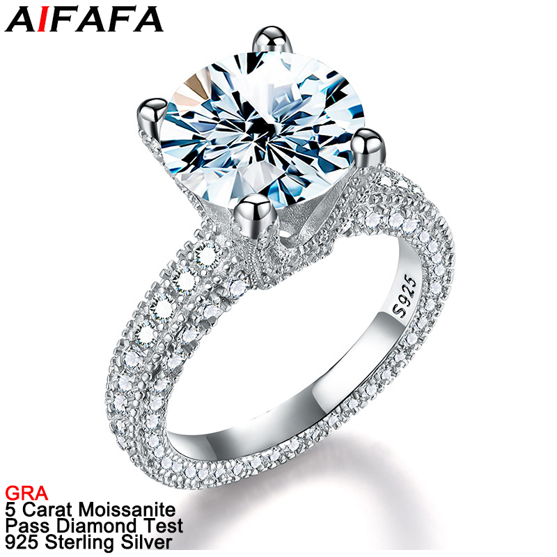 5 Carat Real Moissanite Diamon - Moissanite Ring review and price