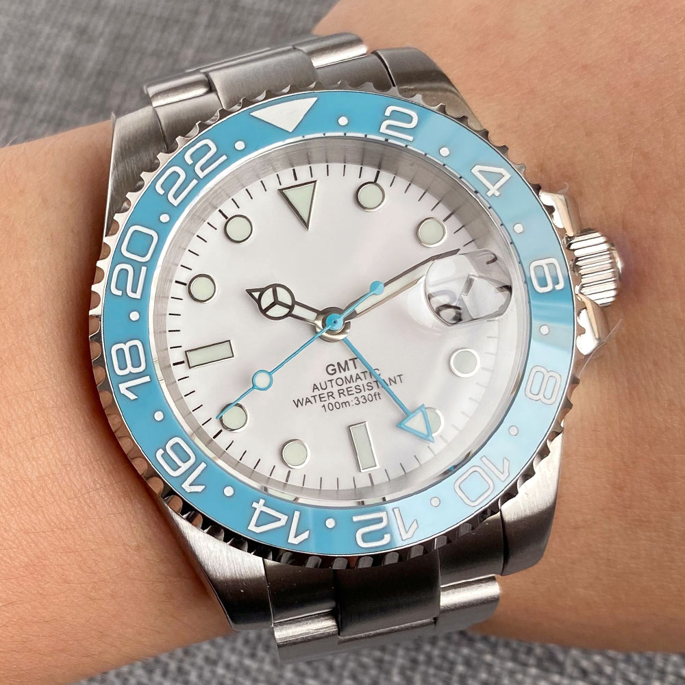 Customized 40mm Ice Blue Dial  - Jewelry With Watches review and price