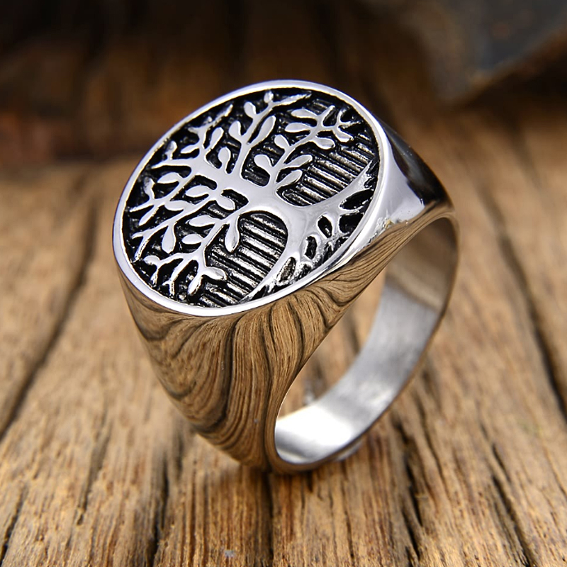 Classic Tree of Lift Signet Ri - Mens Signet Ring review and price