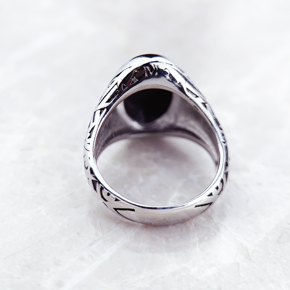 Black Oval Signet Ring Europe  - Mens Signet Ring review and price