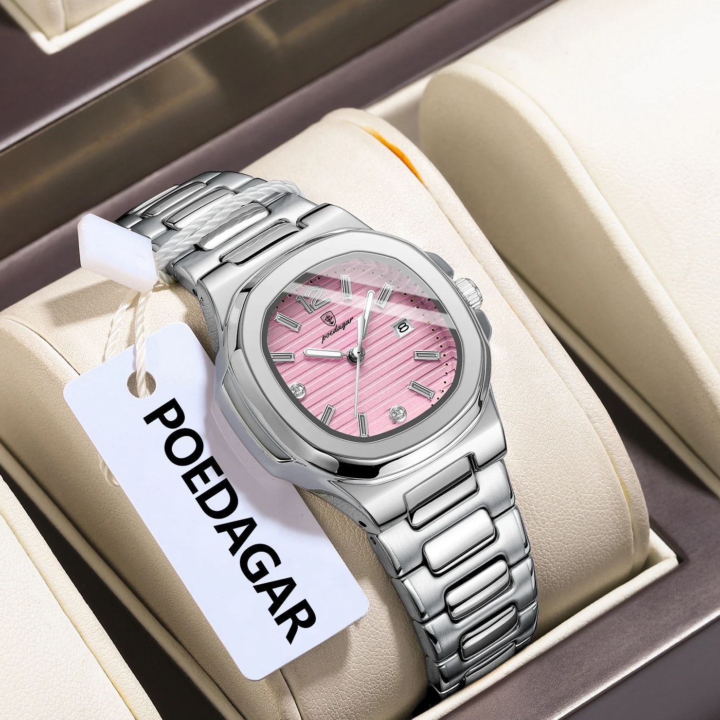 POEDAGAR Square Fashion Woman  - High Jewelry Watches review and price