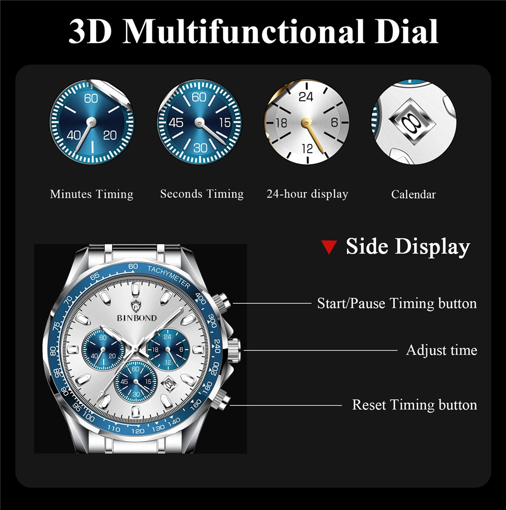 Sports New Men Chornograph Wat - Jewelry Inspired Watches review and price