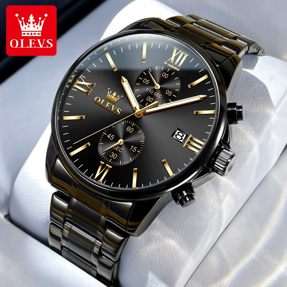 OLEVS 2886 Classic Black Quart - Jewelry Inspired Watches review and price
