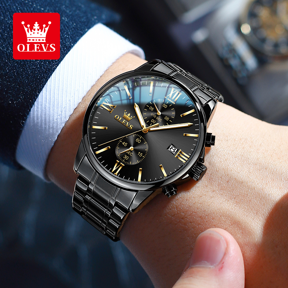 OLEVS 2886 Classic Black Quart - Jewelry Inspired Watches review and price