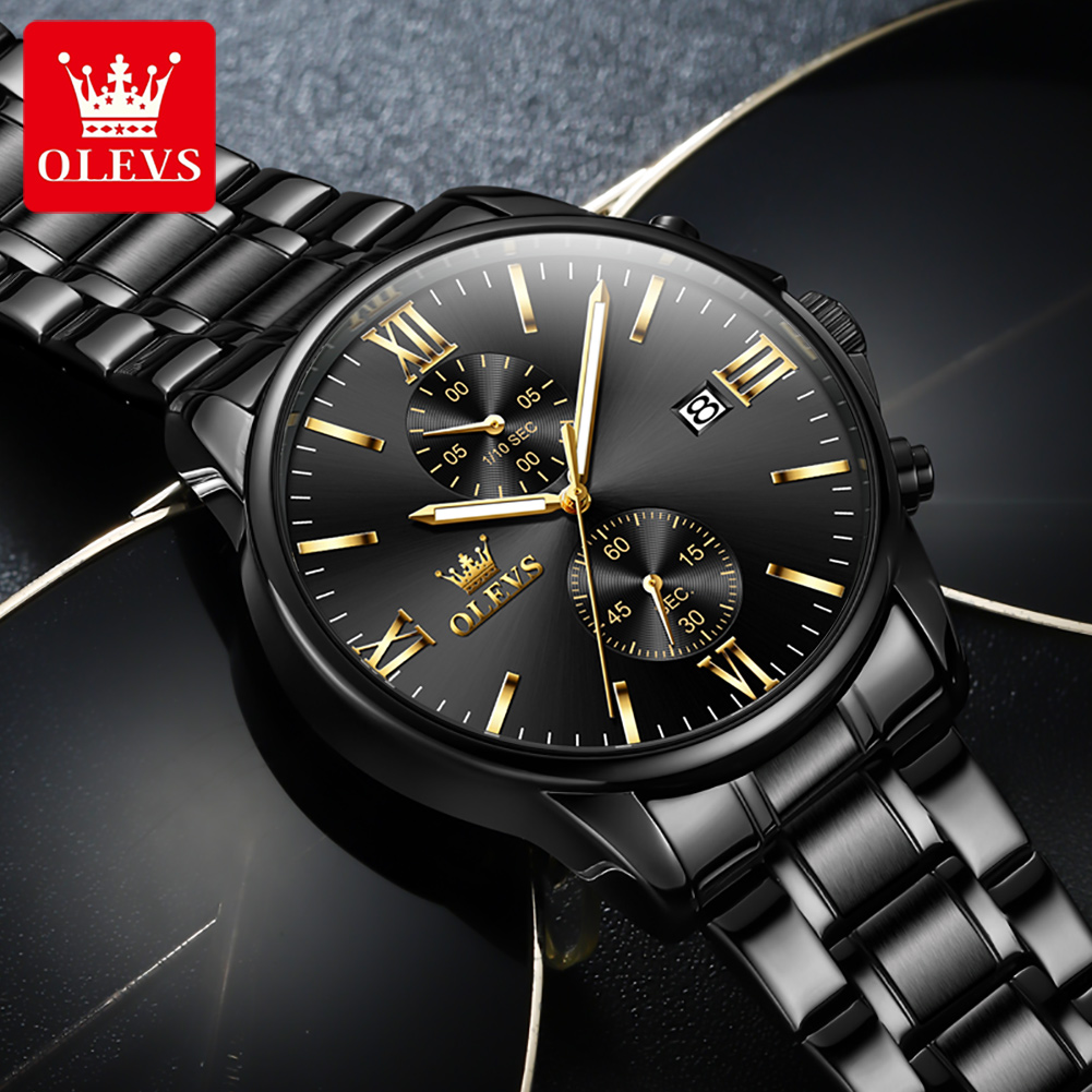 OLEVS 2886 Classic Black Quart - Jewelry Inspired Watches review and price