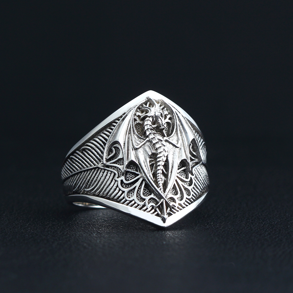 Flying Dragon Signet Vinking D - Mens Signet Ring review and price