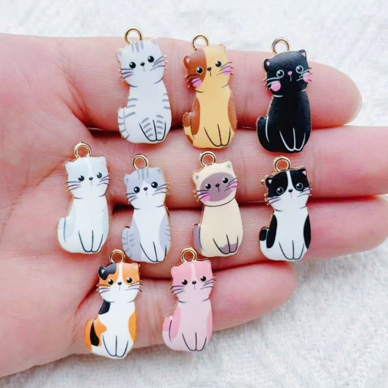 12pcs Cartoon Alloy Drip Oil C - Necklace Pendant review and price