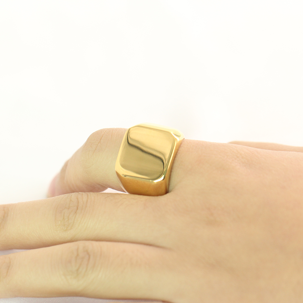 Free Engrave New Silver/Gold/B - Mens Signet Ring review and price