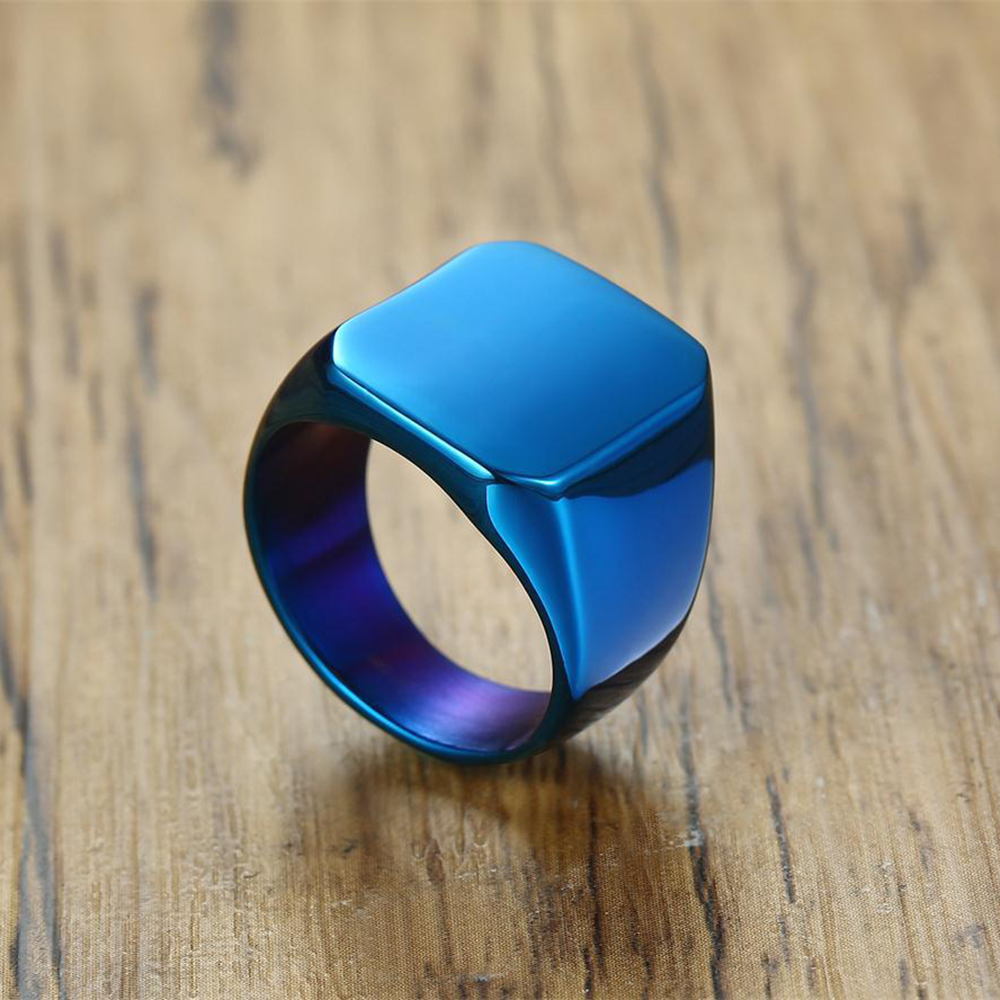 Free Engrave New Silver/Gold/B - Mens Signet Ring review and price