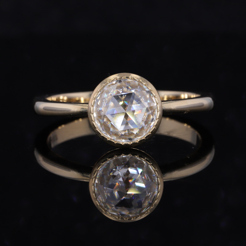 10k Yellow  Gold Engagement Ri - Moissanite Ring review and price