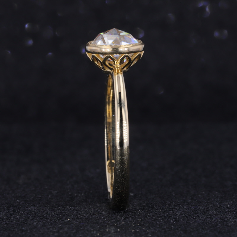 10k Yellow  Gold Engagement Ri - Moissanite Ring review and price