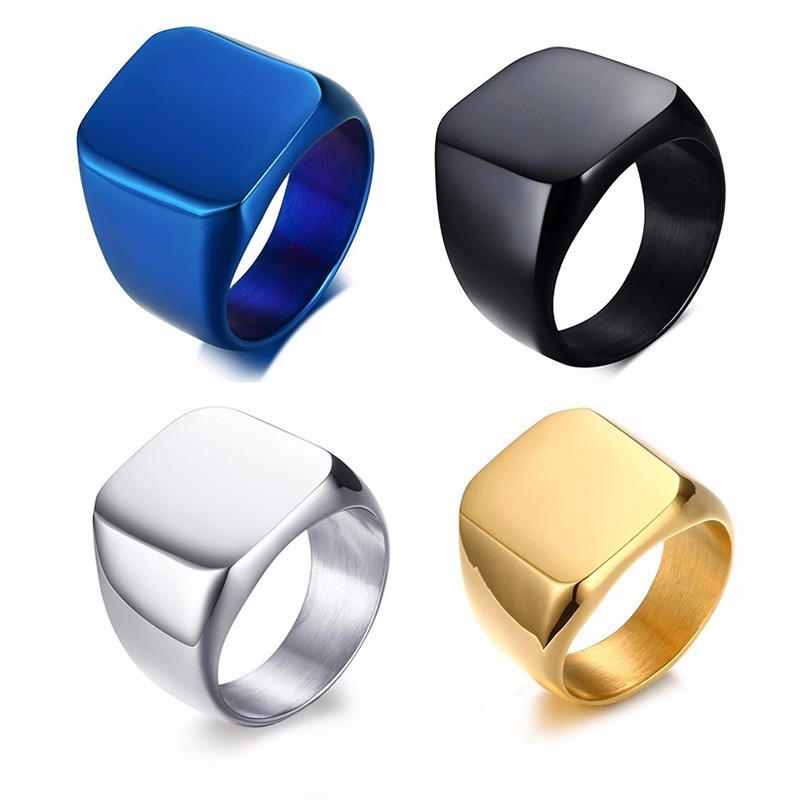 Vnox Free Personalized Stamp R - Mens Signet Ring review and price
