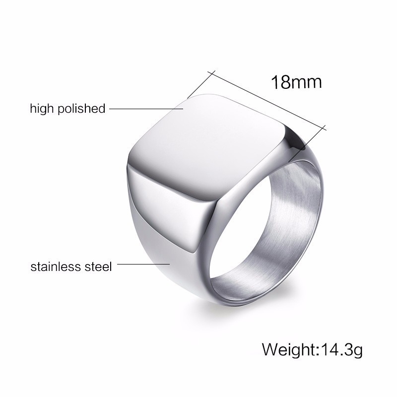 Vnox Free Personalized Stamp R - Mens Signet Ring review and price