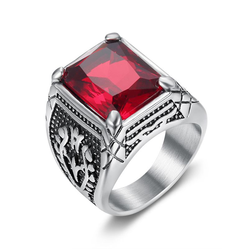 Size 7-15 Punk Retro Stainless - Mens Signet Ring review and price