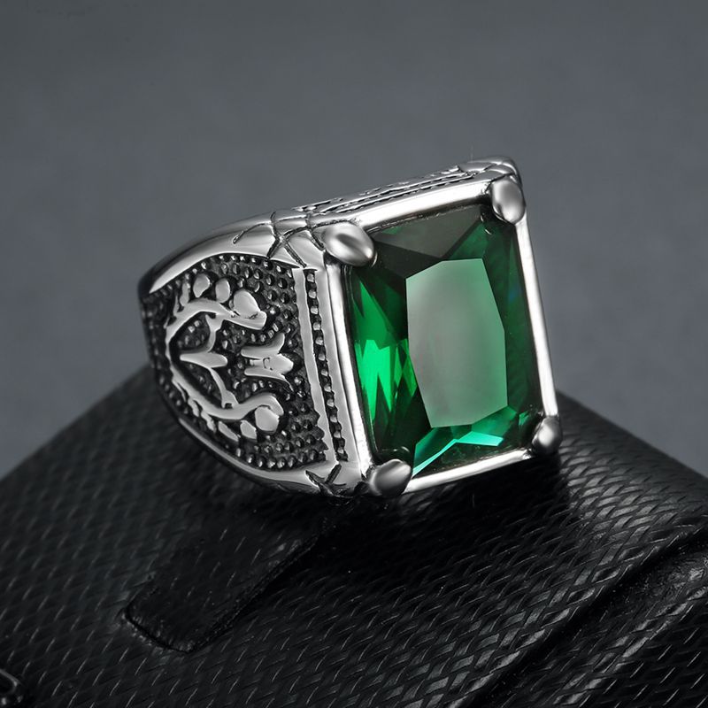 Size 7-15 Punk Retro Stainless - Mens Signet Ring review and price