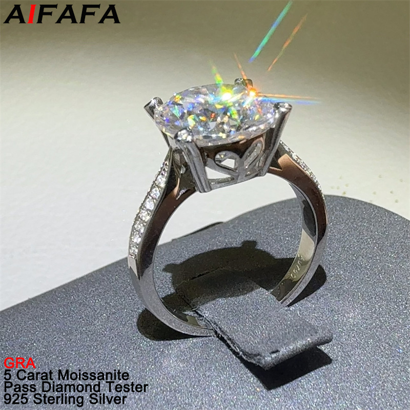 New 5 Carat D Color VVS1 Moiss - Moissanite Ring review and price