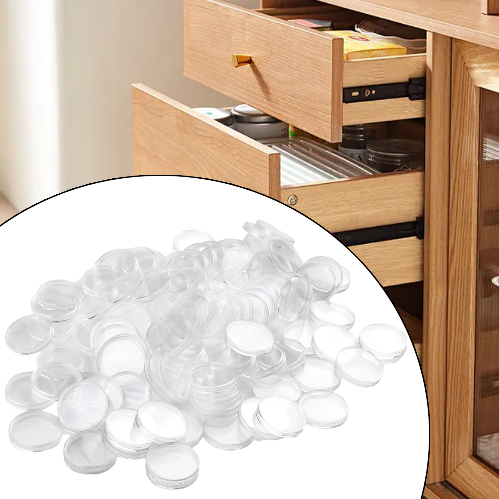 100Pcs Transparent Plastic Rou - Collectors Coins Jewelry & Watches Of Smithtown Photos review and price