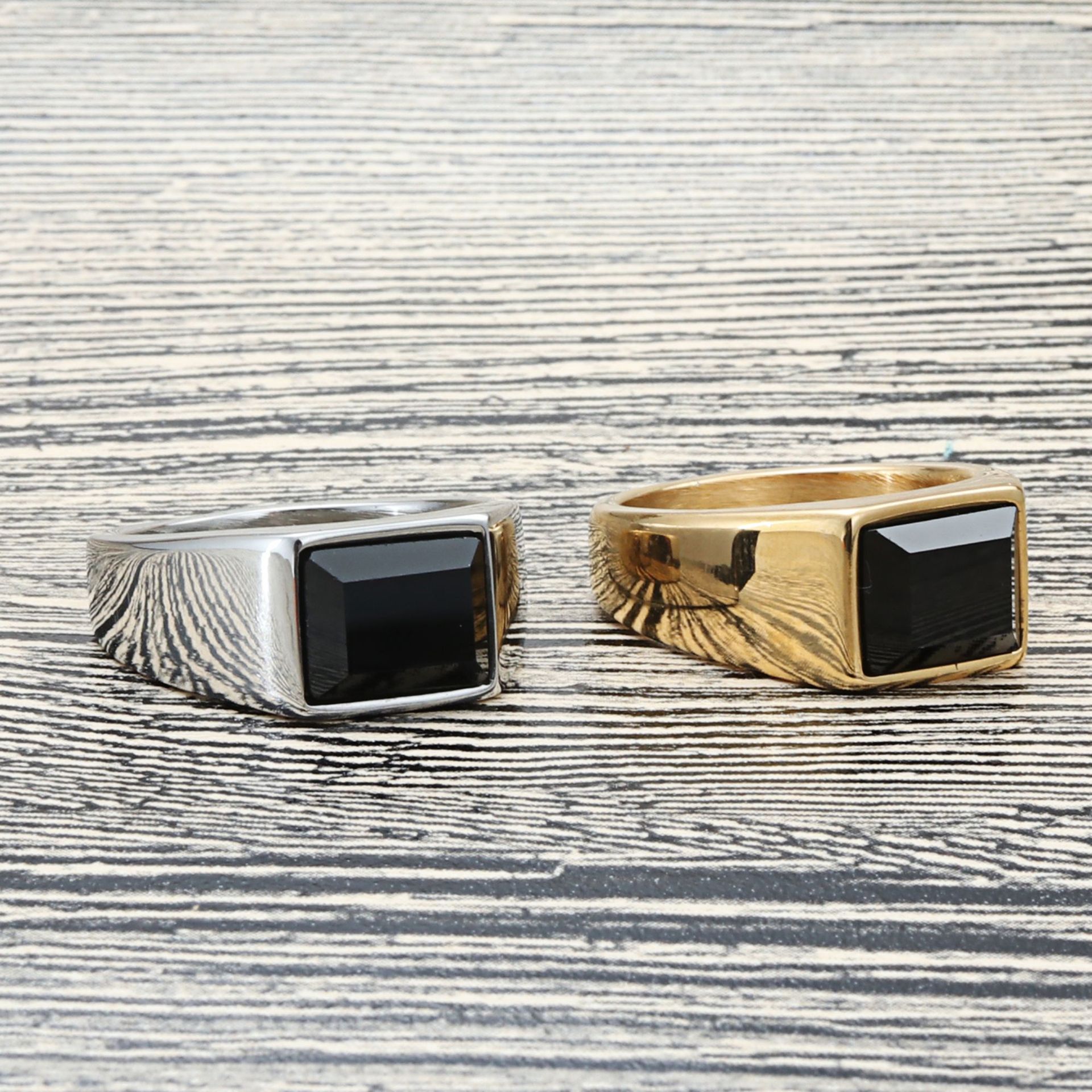 5 pieces Square Mens Black Sto - Mens Signet Ring review and price