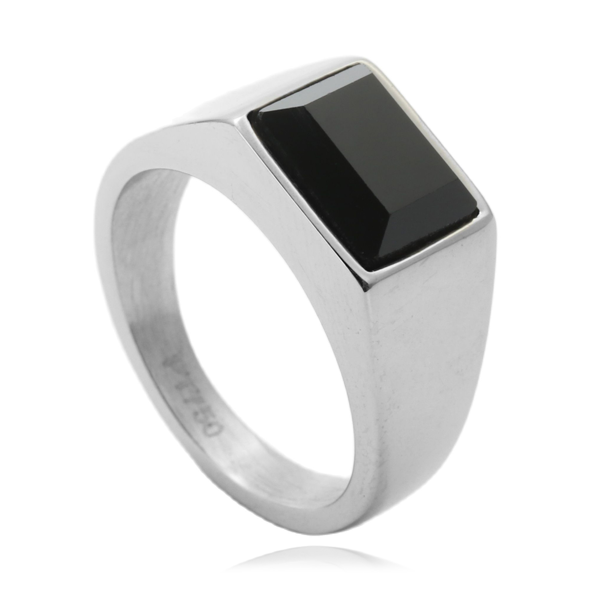 5 pieces Square Mens Black Sto - Mens Signet Ring review and price