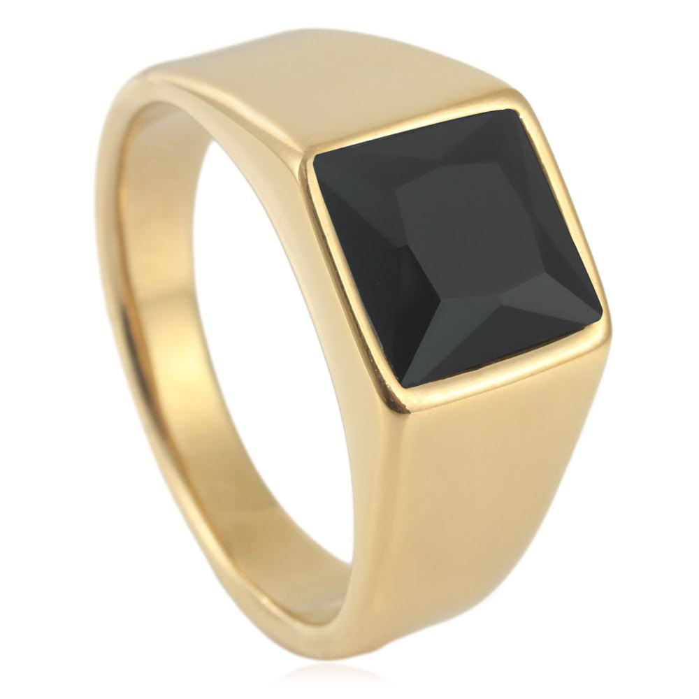 5 pieces Square Mens Black Sto - Mens Signet Ring review and price