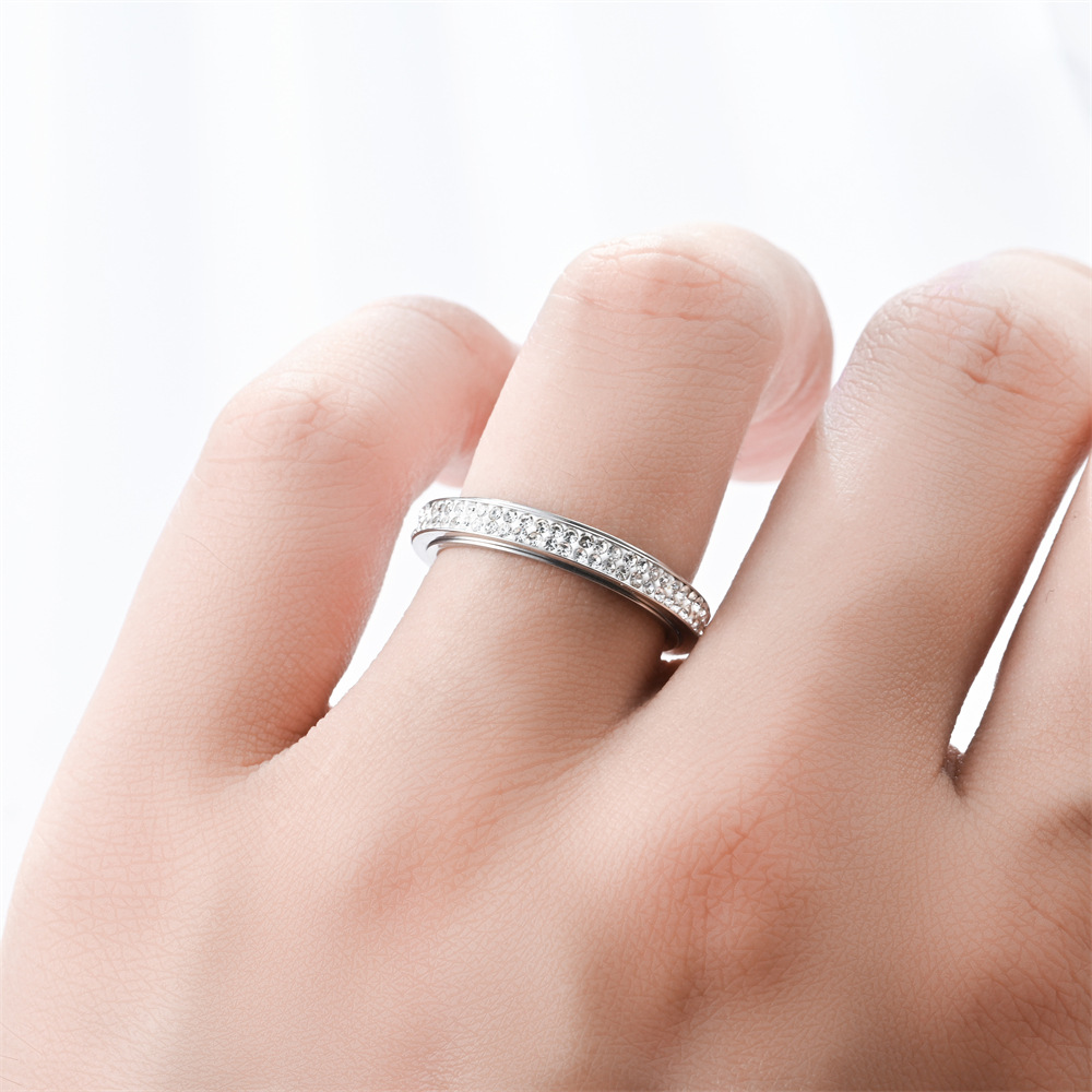 2 Row Anxiety Ring Rotary Ther - Moissanite Ring review and price