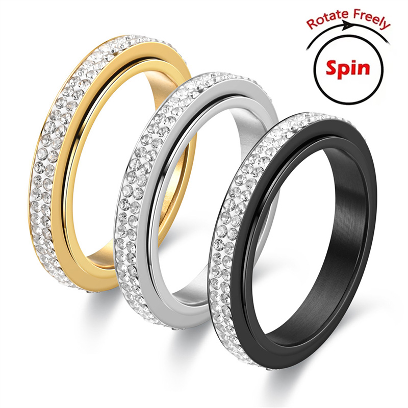 2 Row Anxiety Ring Rotary Ther - Moissanite Ring review and price