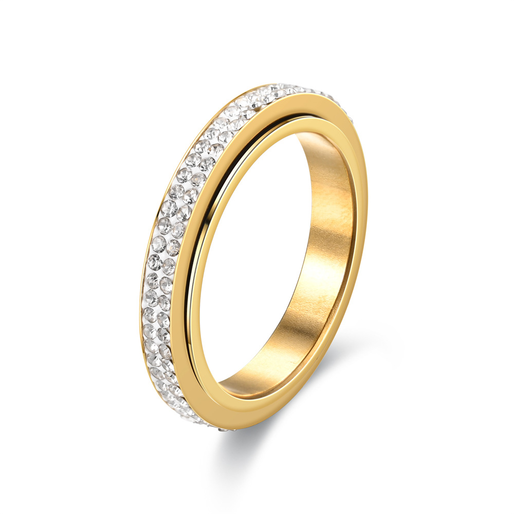 2 Row Anxiety Ring Rotary Ther - Moissanite Ring review and price