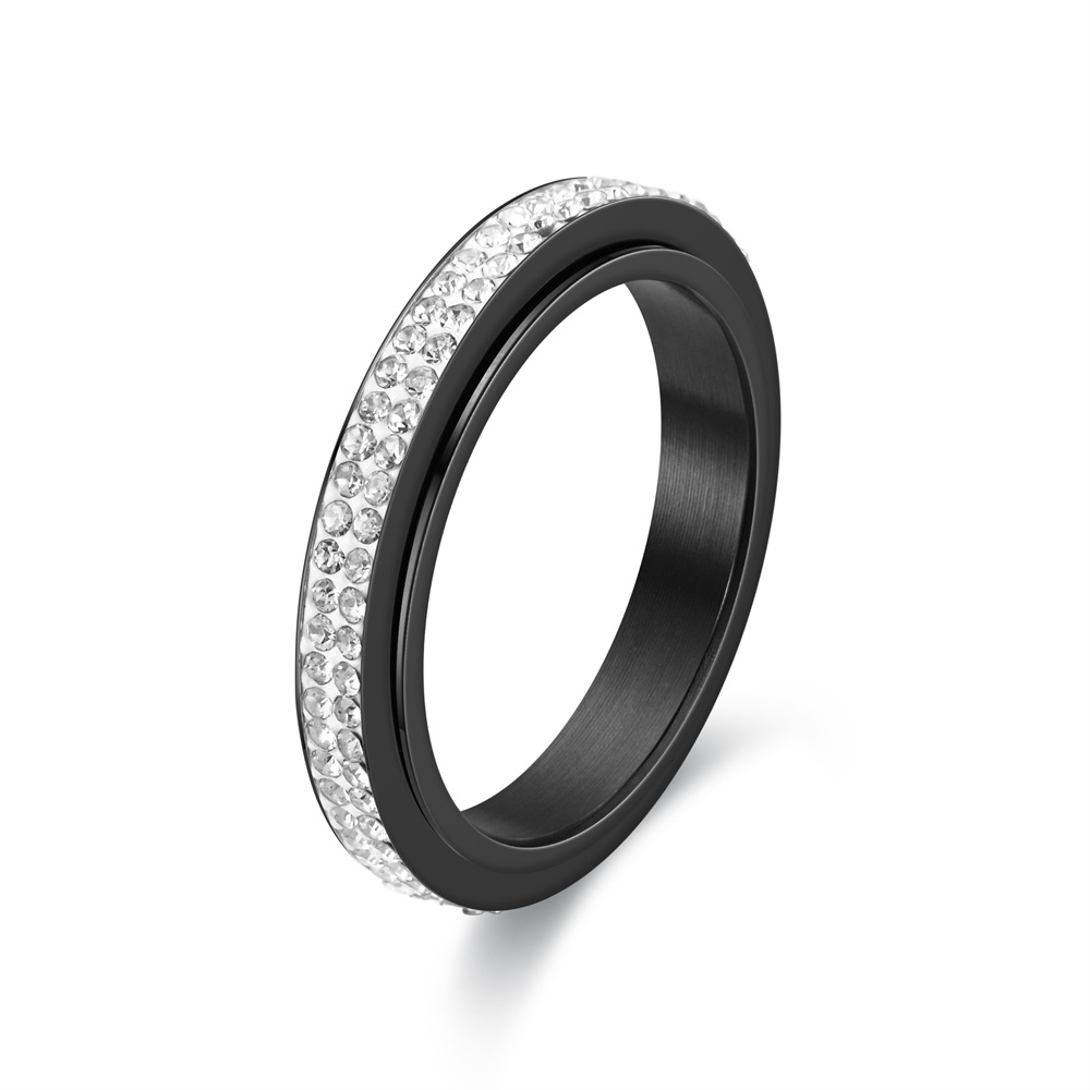 2 Row Anxiety Ring Rotary Ther - Moissanite Ring review and price