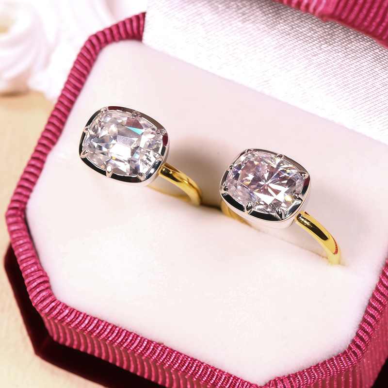 Custom Rings Moissanite Cushio - Moissanite Ring review and price