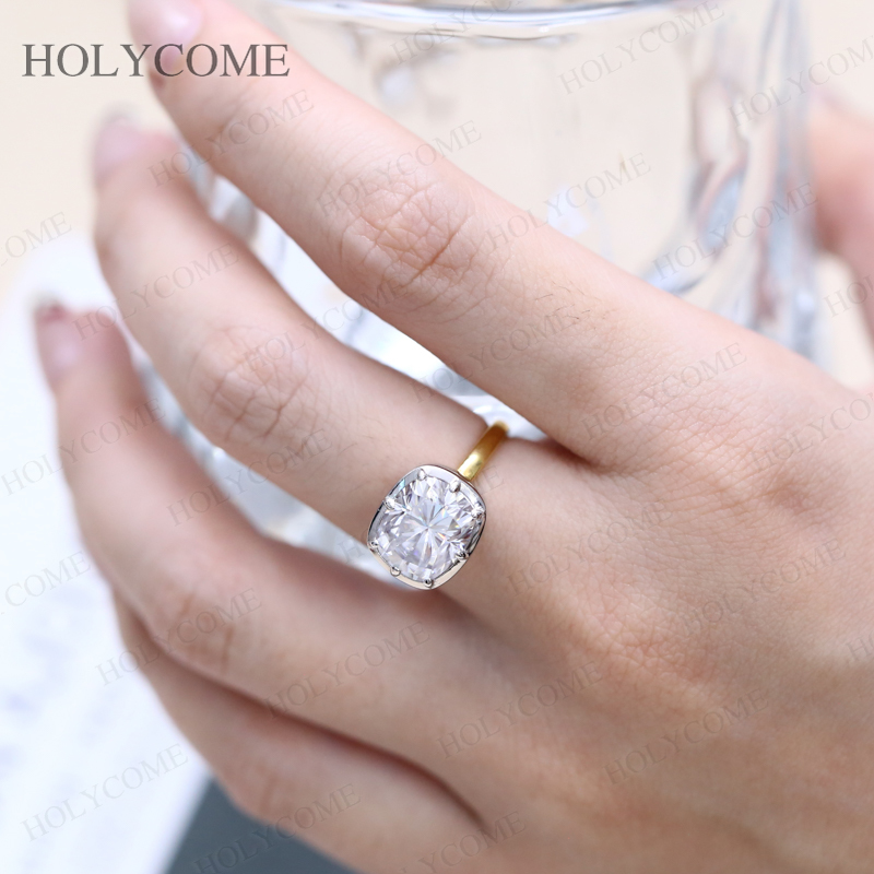 Custom Rings Moissanite Cushio - Moissanite Ring review and price