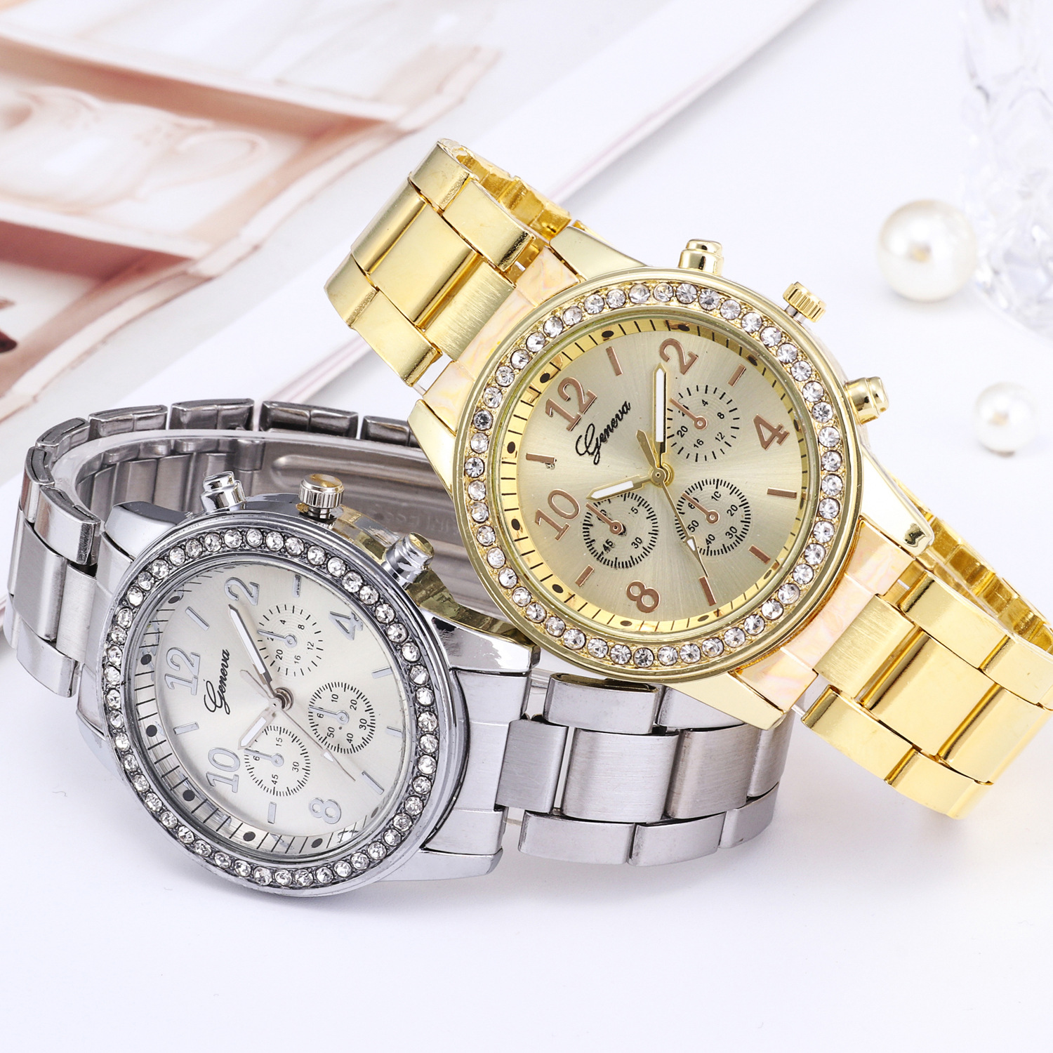 Gold Women Watch Geneva Classi - Jewelry Watches Women review and price