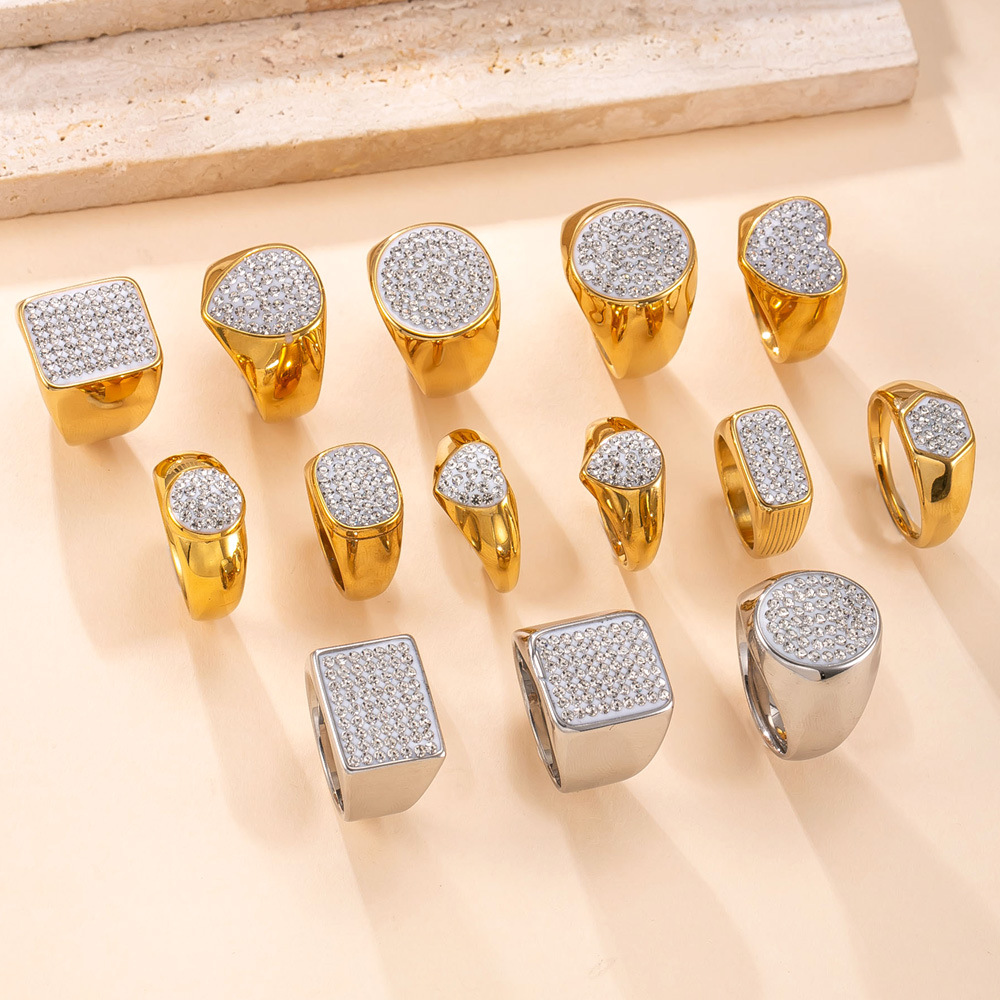 Luxury 316L Stainless Steel Fo - Moissanite Ring review and price