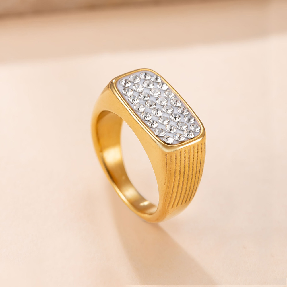 Luxury 316L Stainless Steel Fo - Moissanite Ring review and price