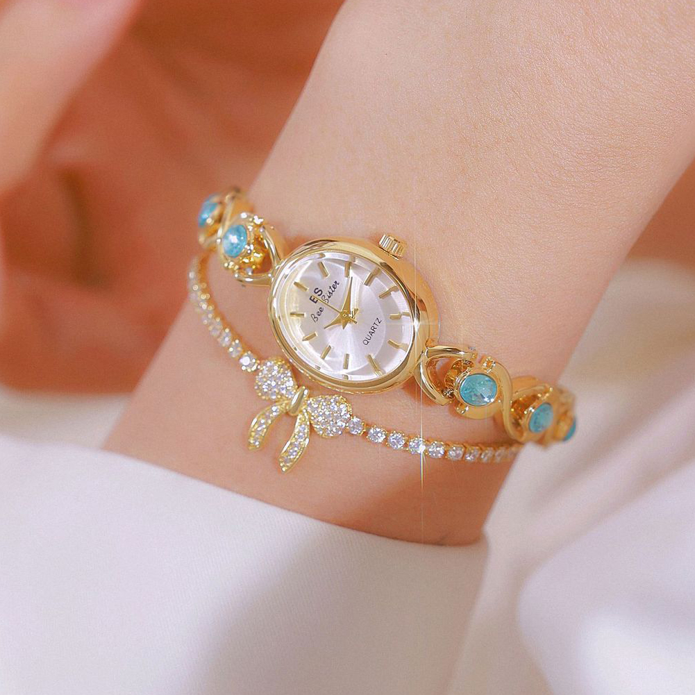 Blue Jewel Oval Bracelet Watch - Jewels In Quartz Watches review and price