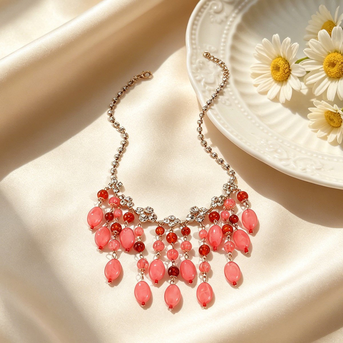 Trendy Pink Red Teardrop Beade - Jewelry & Watches Vitopoulos Reviews review and price
