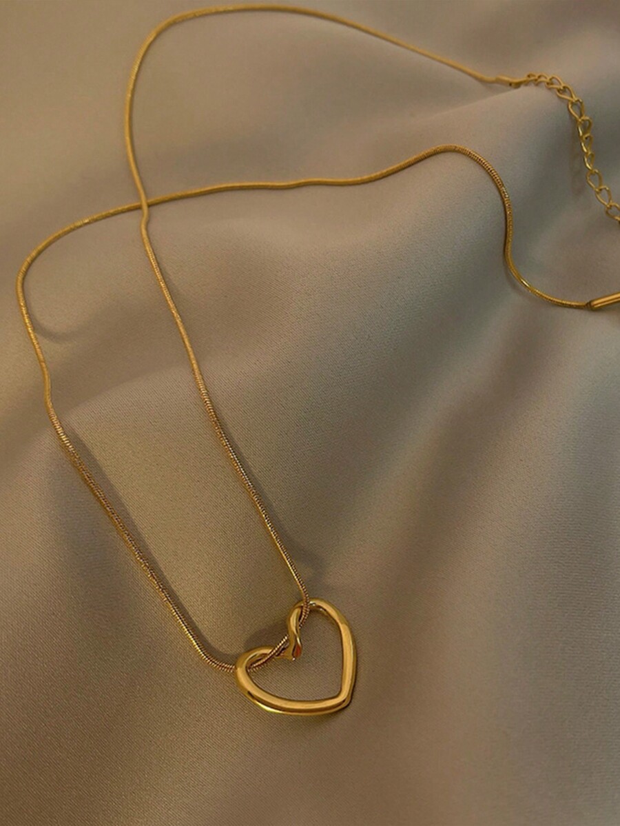 Hollow Heart Pendant Necklace  - Necklace Pendant review and price
