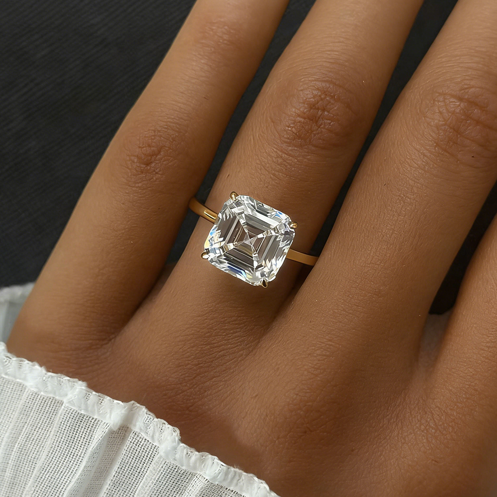 EWYA Asscher Cut 1/2/3/5CT 3EX - Moissanite Ring review and price