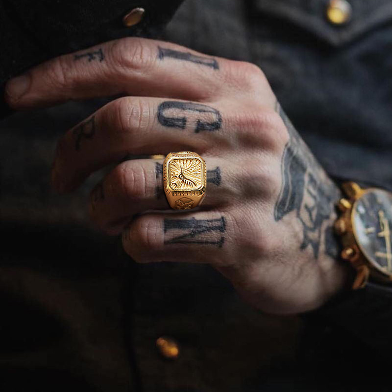Bald Eagle Signet Ring For Men - Mens Signet Ring review and price