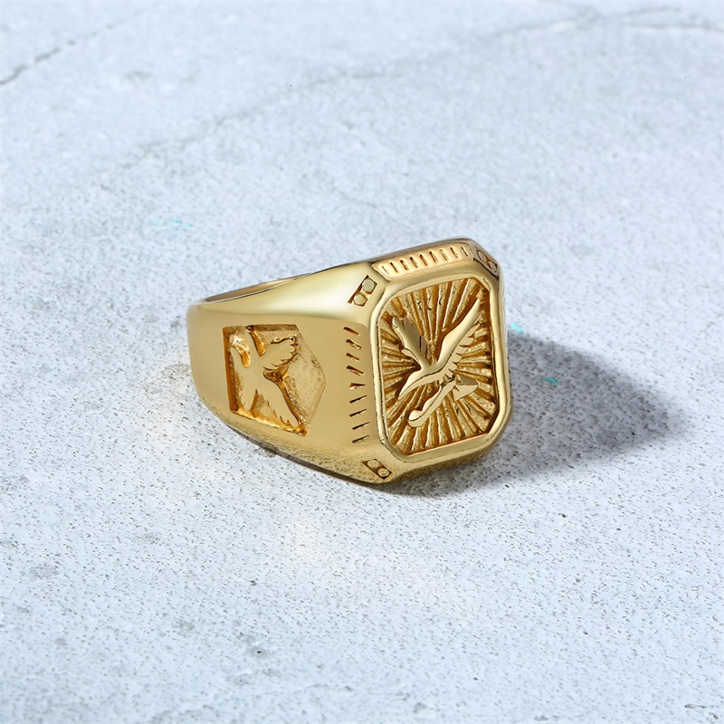 Bald Eagle Signet Ring For Men - Mens Signet Ring review and price