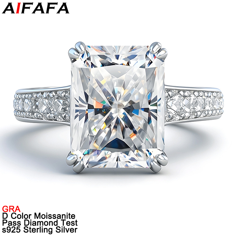 4 Carat Radiant Cut Moissanite - Moissanite Ring review and price