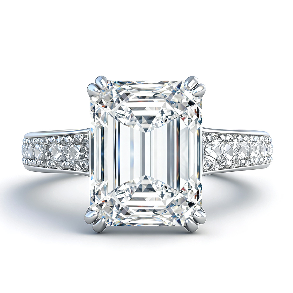 4 Carat Radiant Cut Moissanite - Moissanite Ring review and price