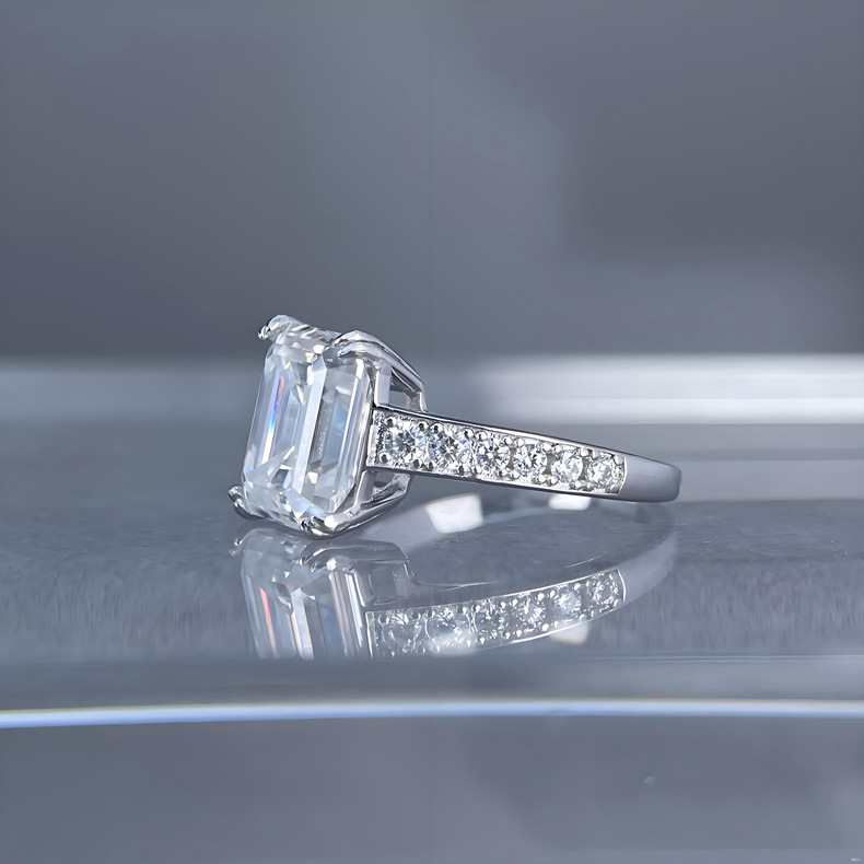 4 Carat Radiant Cut Moissanite - Moissanite Ring review and price