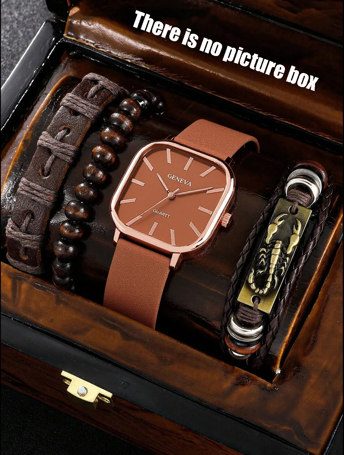 No gift box; men's leather str - Jewelry With Watches review and price