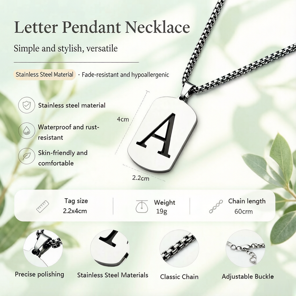 Personalized Stainless Steel I - Necklace Pendant review and price